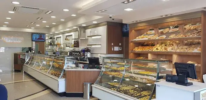 Interior moderno da padaria